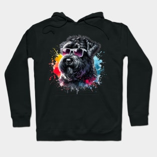 Watercolor Black Russian Terrier Hoodie